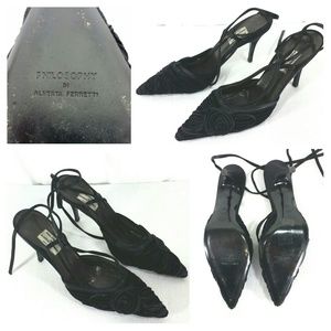 Philosophy Di Alberta Ferretti velvet/leather shoe